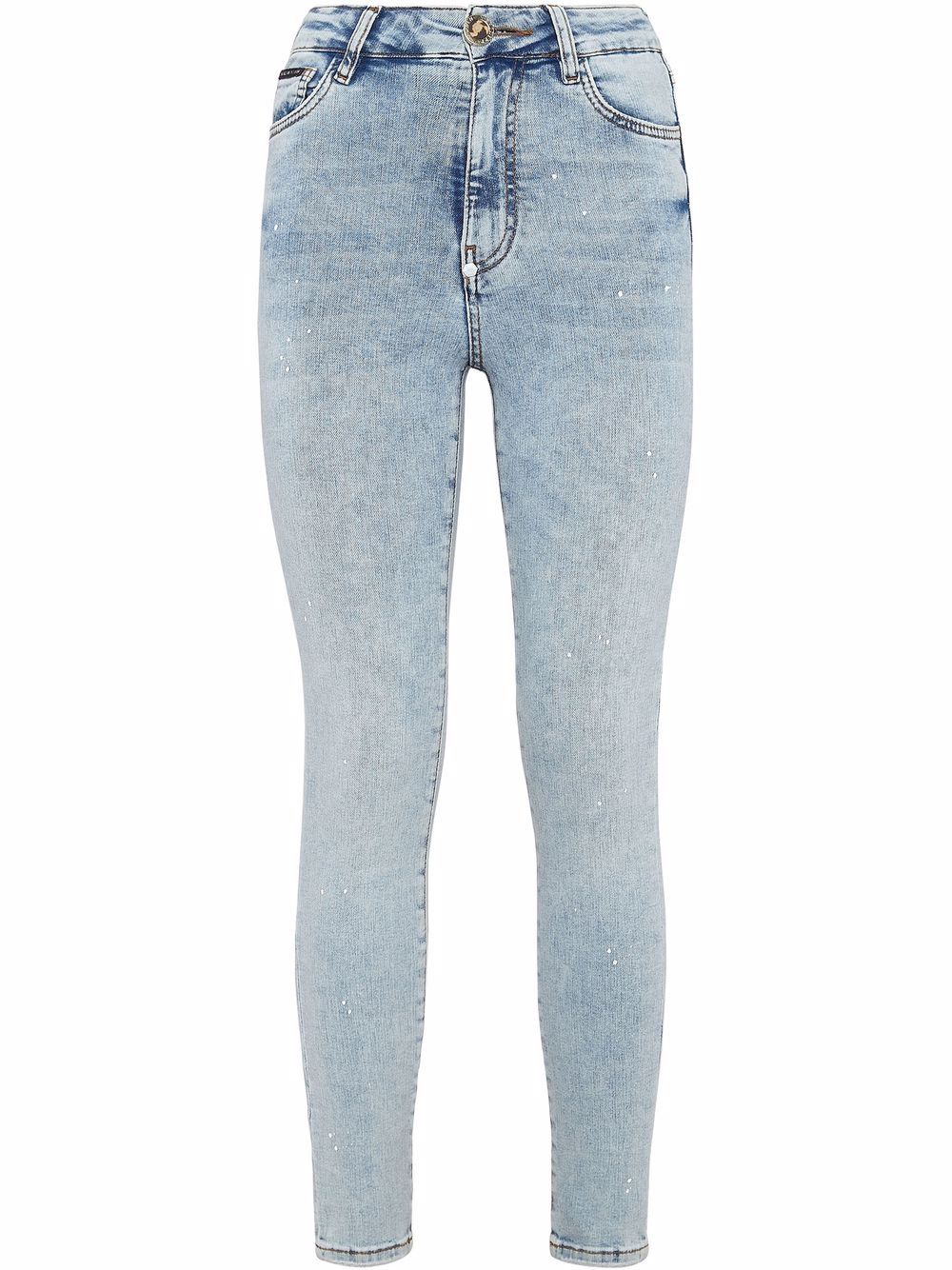 

Philipp Plein skinny jeans con tiro alto - Azul