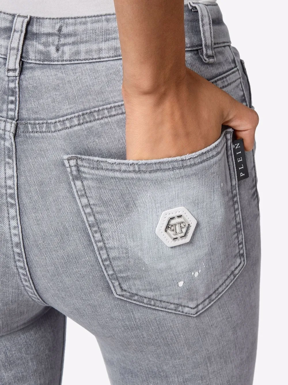 фото Philipp plein джинсы скинни с завышенной талией