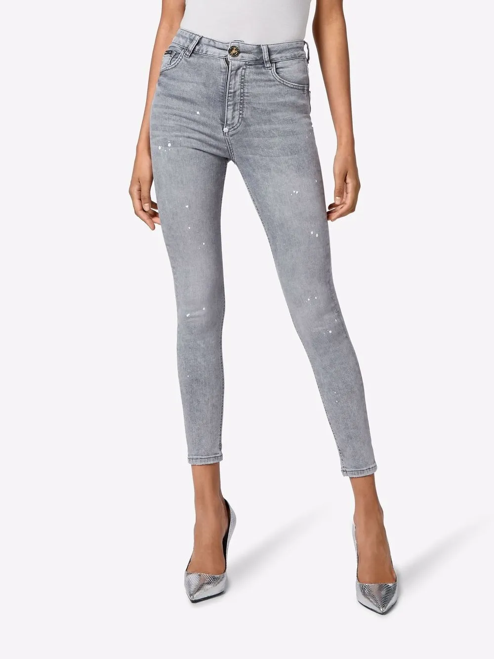 фото Philipp plein джинсы скинни с завышенной талией