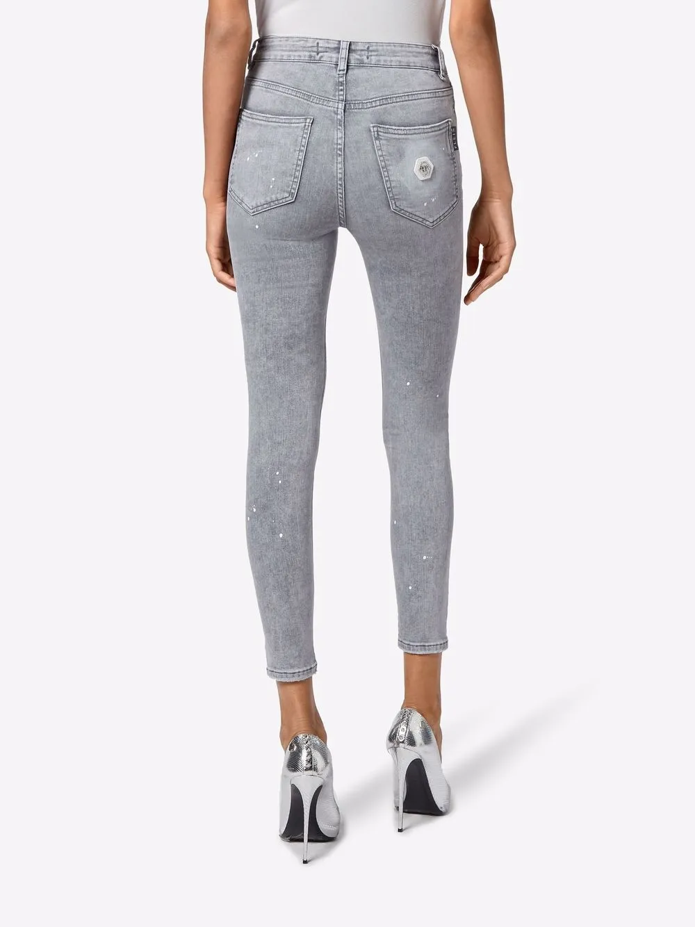 фото Philipp plein джинсы скинни с завышенной талией