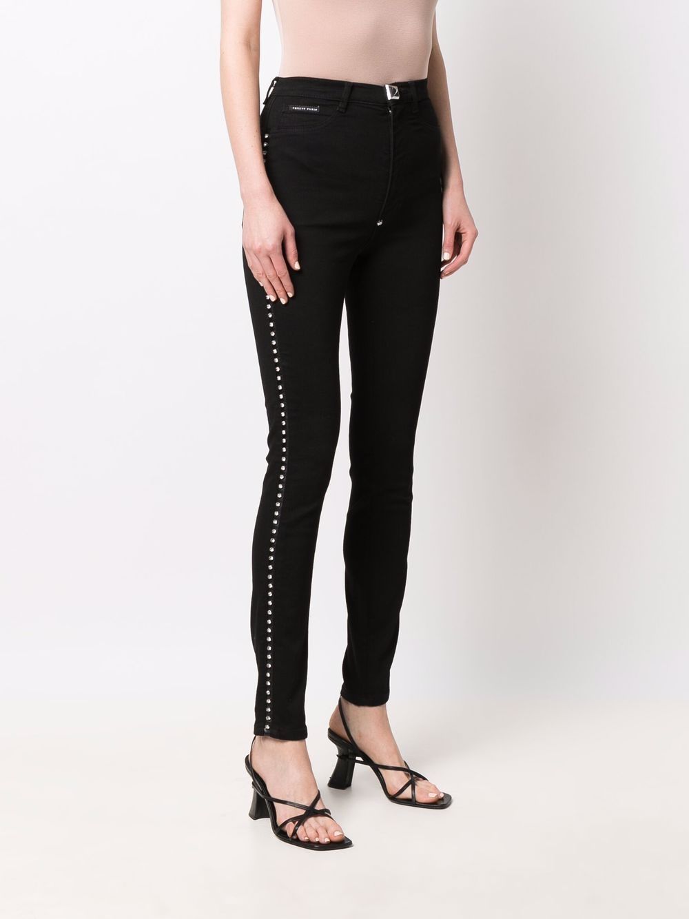 Philipp Plein Crystal super high-waist jeggins Women