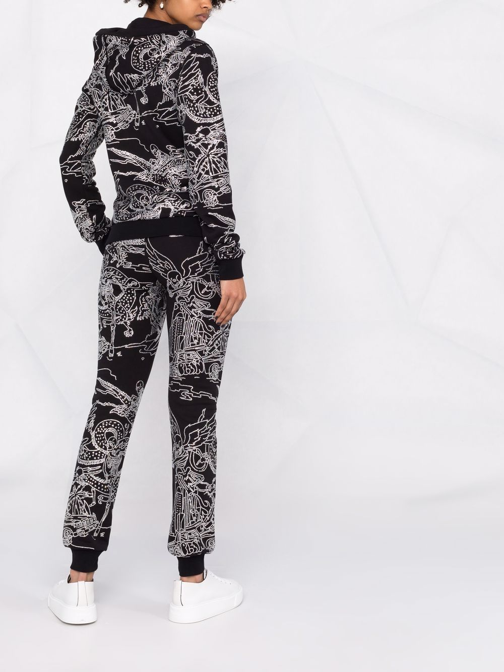 Philipp Plein Stones Skeleton tattoo tracksuit Women