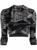 Philipp Plein graphic logo jogging top - Black