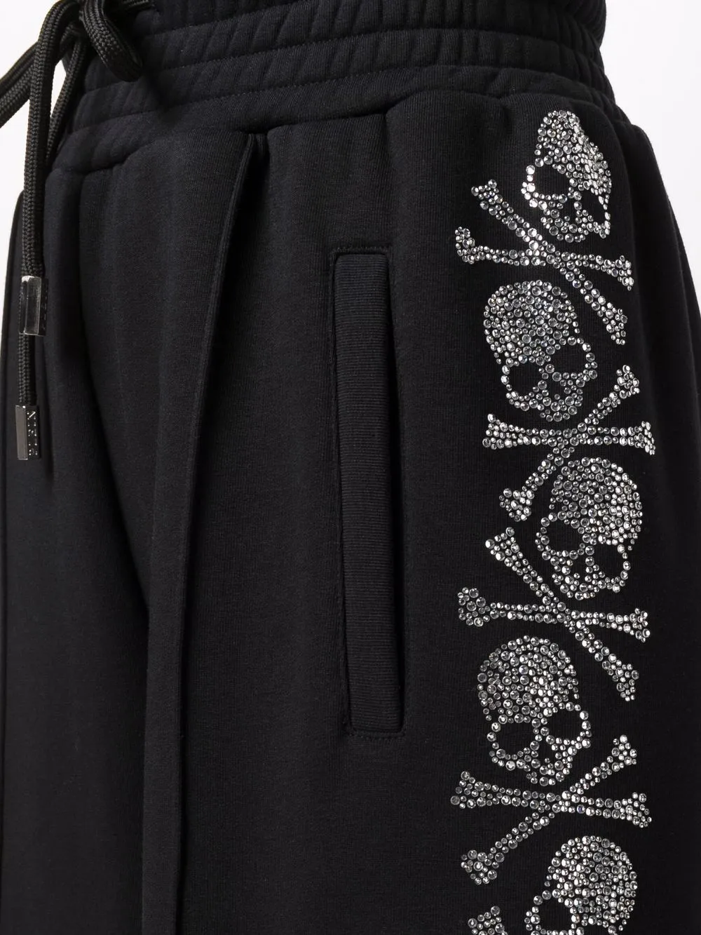 фото Philipp plein спортивные брюки с декором skull из кристаллов