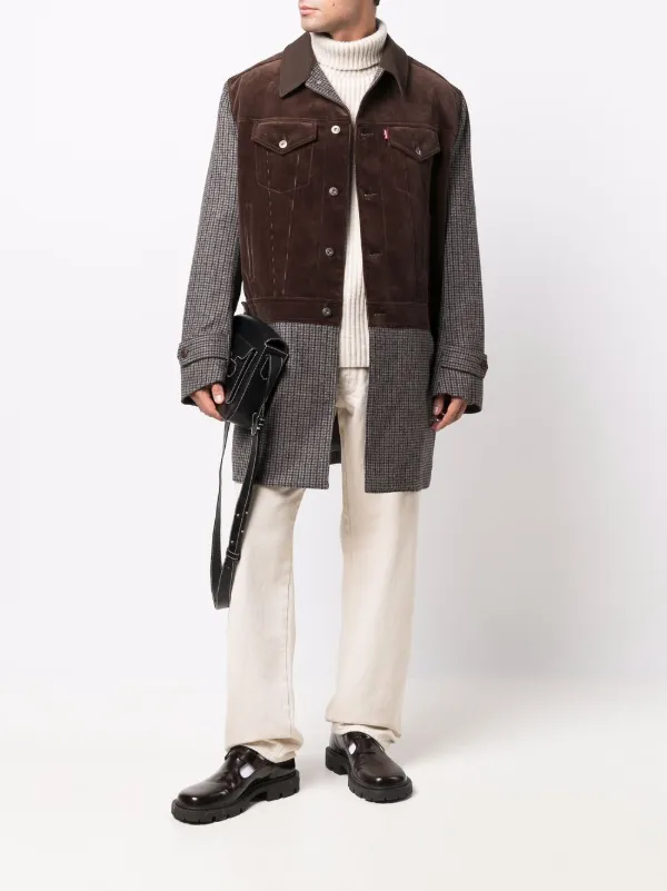 Junya Watanabe brown panelled corduroy 