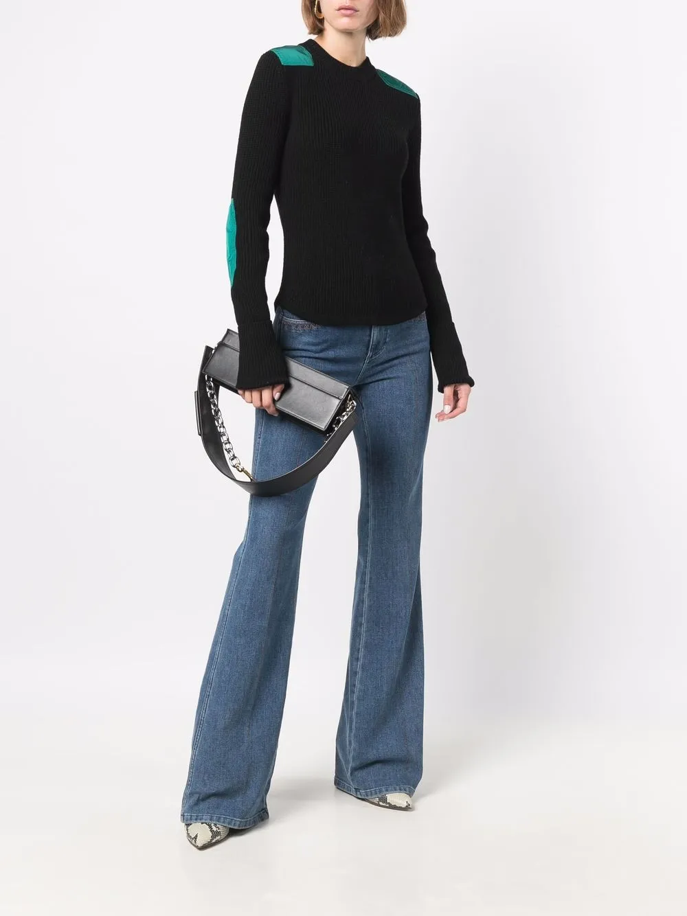  Isabel Marant Two-tone Knitted Jumper - Black 