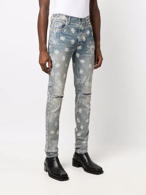 amiri paisley jeans