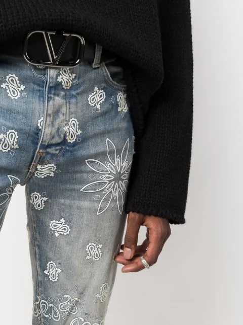 amiri paisley jeans