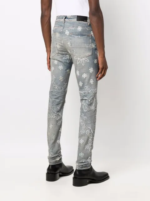 amiri paisley jeans