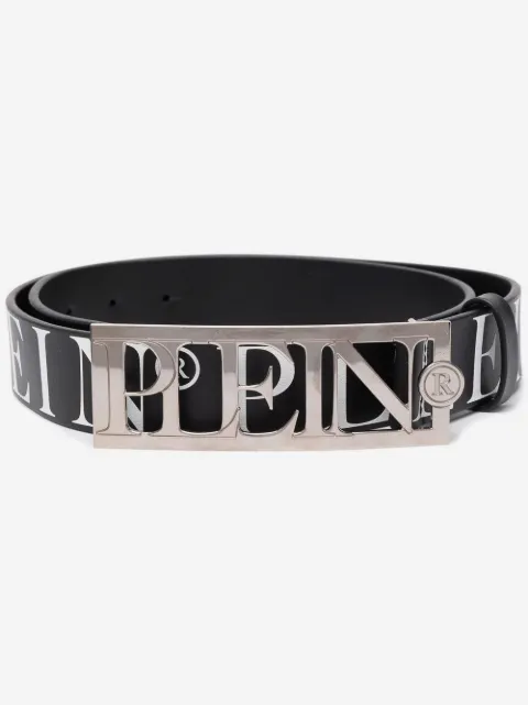 Philipp Plein logo-lettering buckle belt
