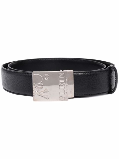 Philipp Plein engraved-logo buckle belt Men