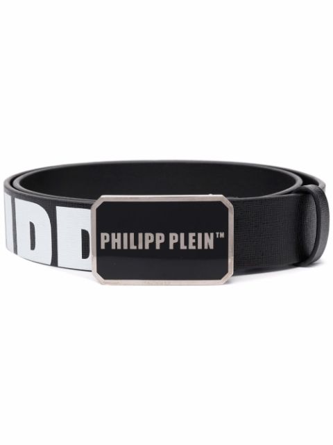 Philipp Plein logo-plaque buckle belt Men