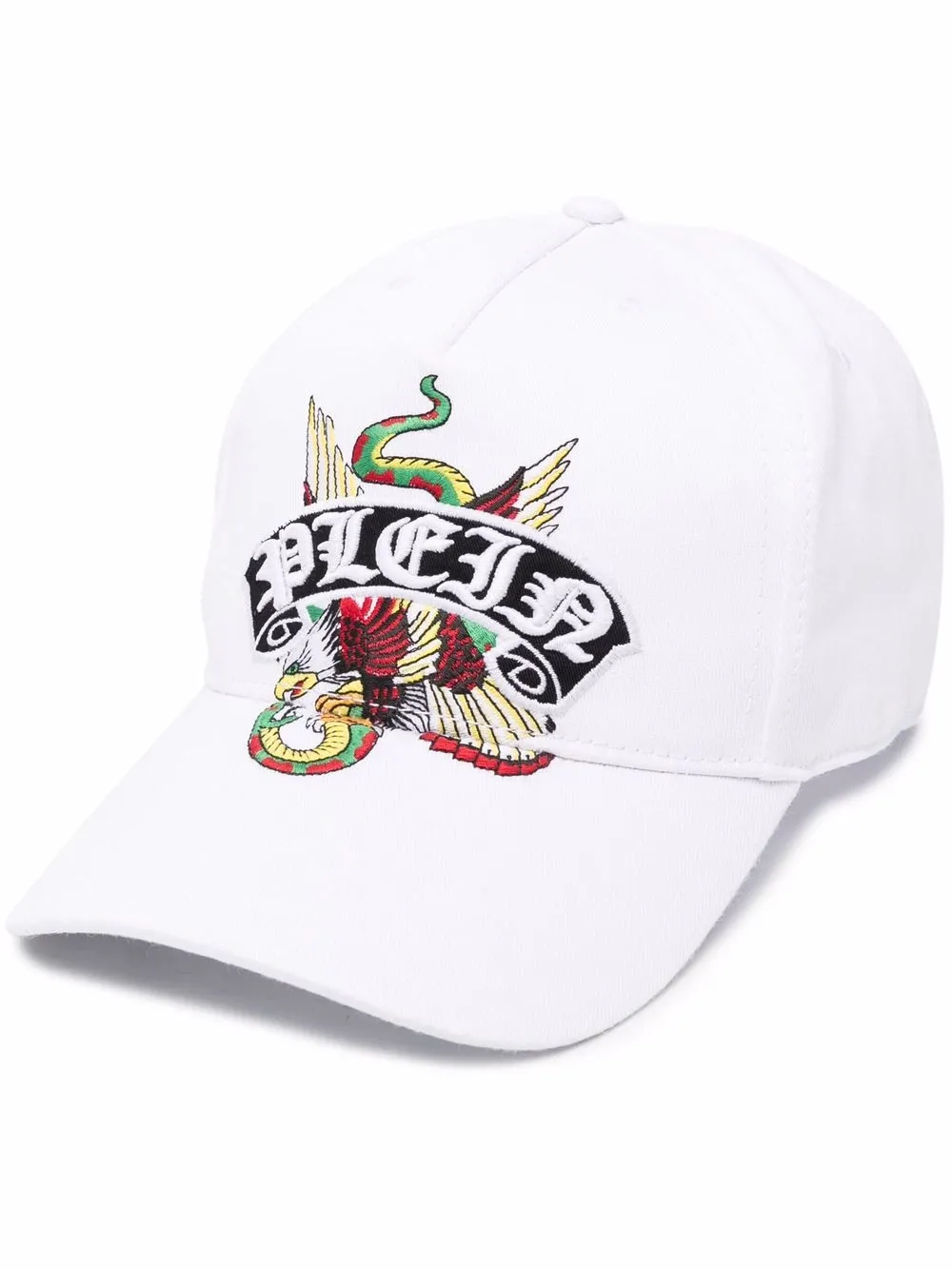 

Philipp Plein gorra de béisbol con logo bordado - Blanco