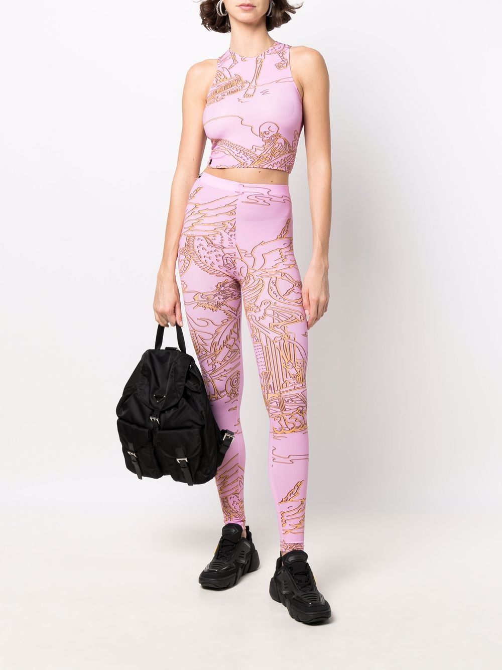 Philipp Plein High waist legging - Roze