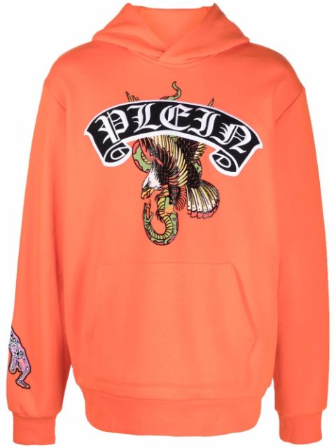 Philipp Plein embroidered logo hoodie Men