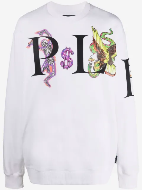 Philipp Plein graphic-print cotton sweatshirt
