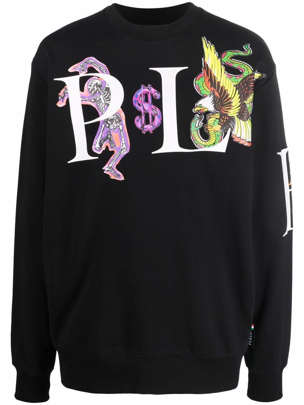 Philipp Plein graphic-print cotton sweatshirt – Black