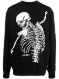 Philipp Plein skeleton print sweatshirt - Black