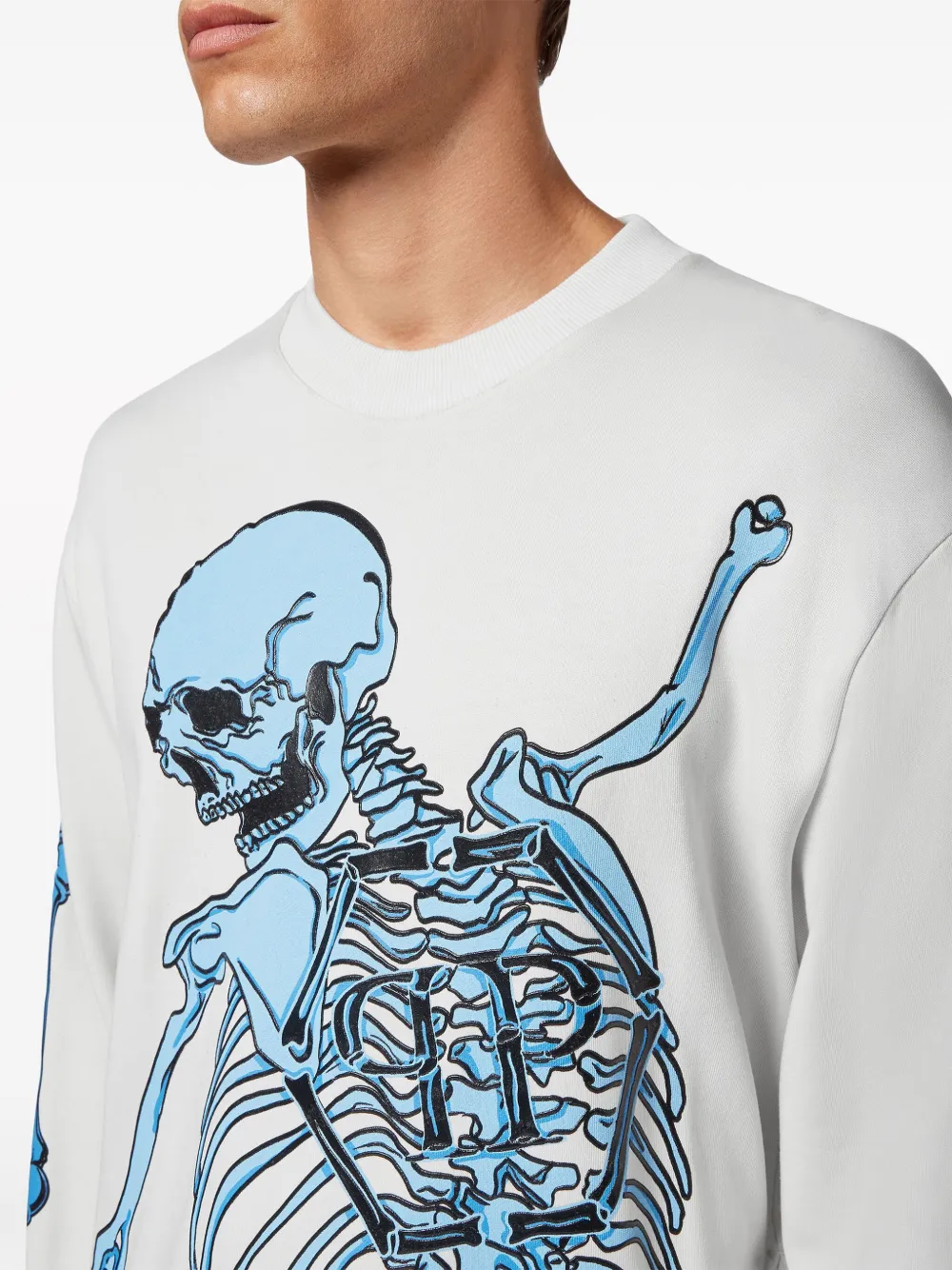 Philipp Plein Sweater met doodskopprint Wit