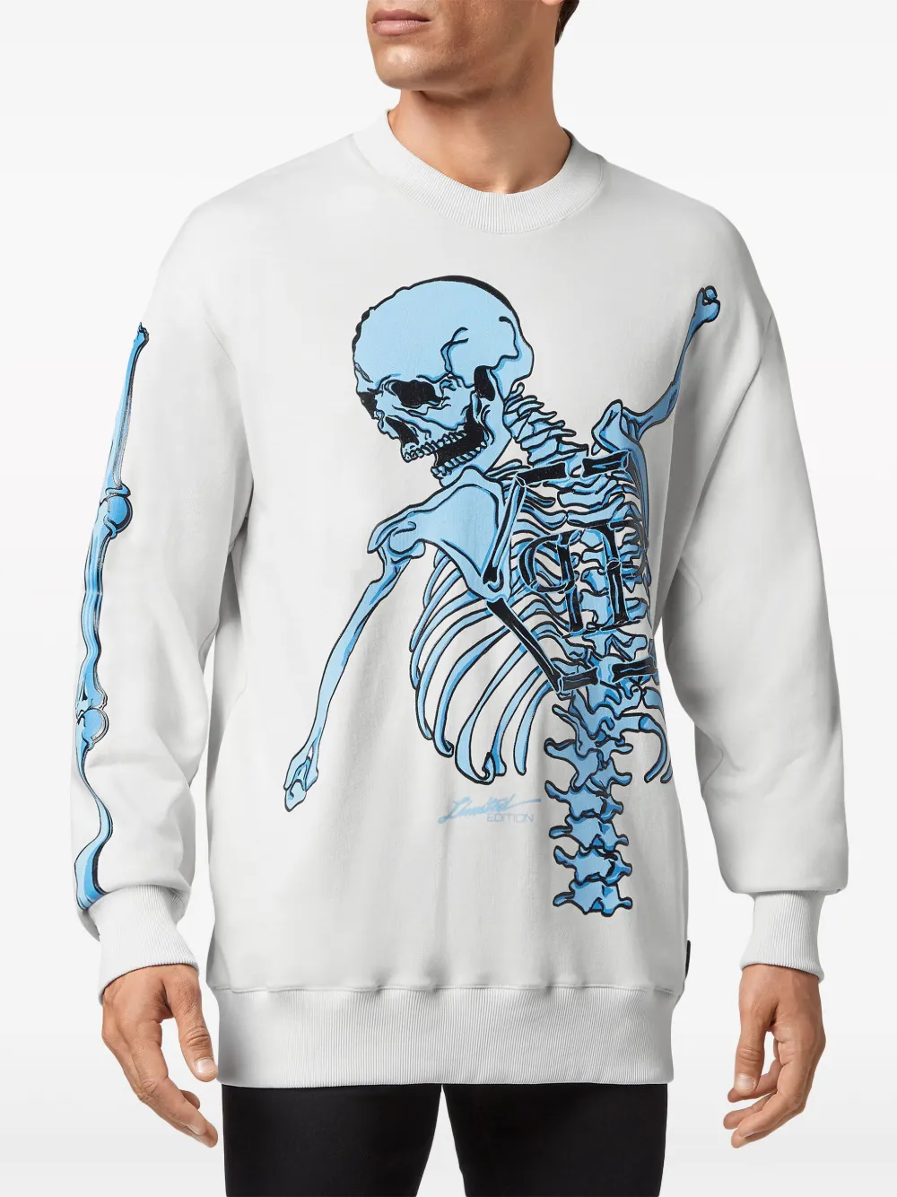Philipp Plein Sweater met doodskopprint Wit