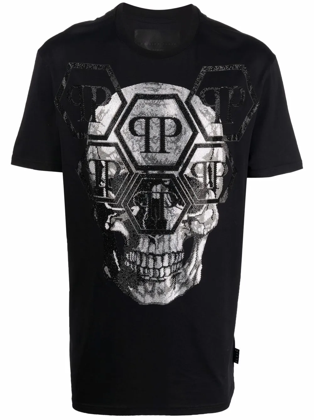 

Philipp Plein playera con motivo Skull - Negro