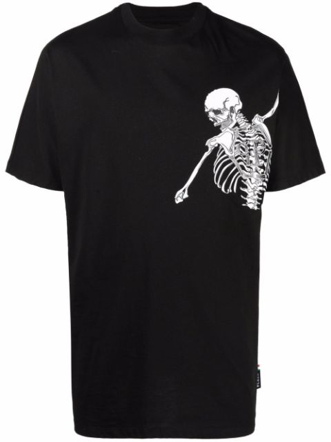 Philipp Plein Skeleton logo print T-shirt Men