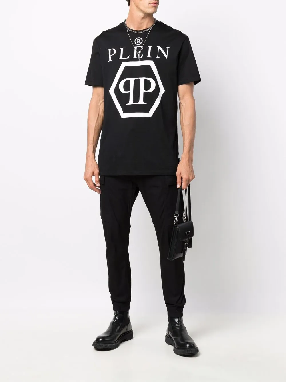 фото Philipp plein футболка с логотипом hexagon