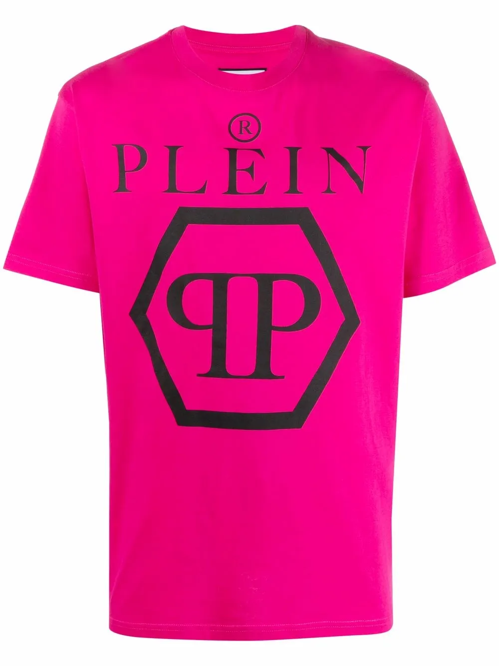 

Philipp Plein playera con logo hexagonal estampado - Rosado