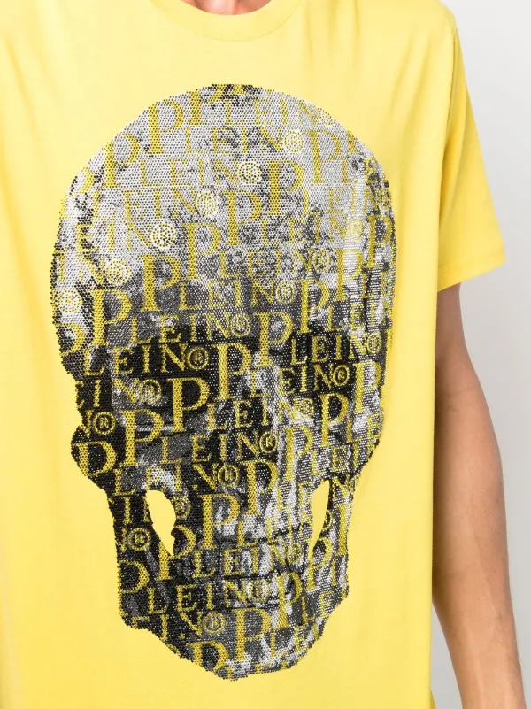 Philipp Plein ビーズ スカル Tシャツ | イエロー | FARFETCH JP
