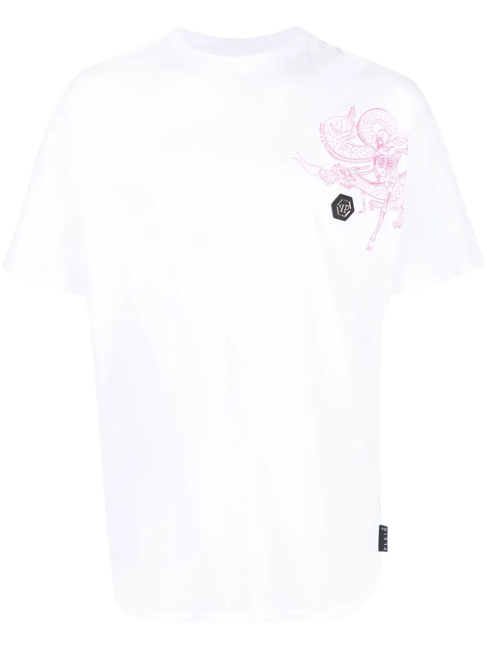 

Philipp Plein skeleton tattoo-print cotton T-shirt - White