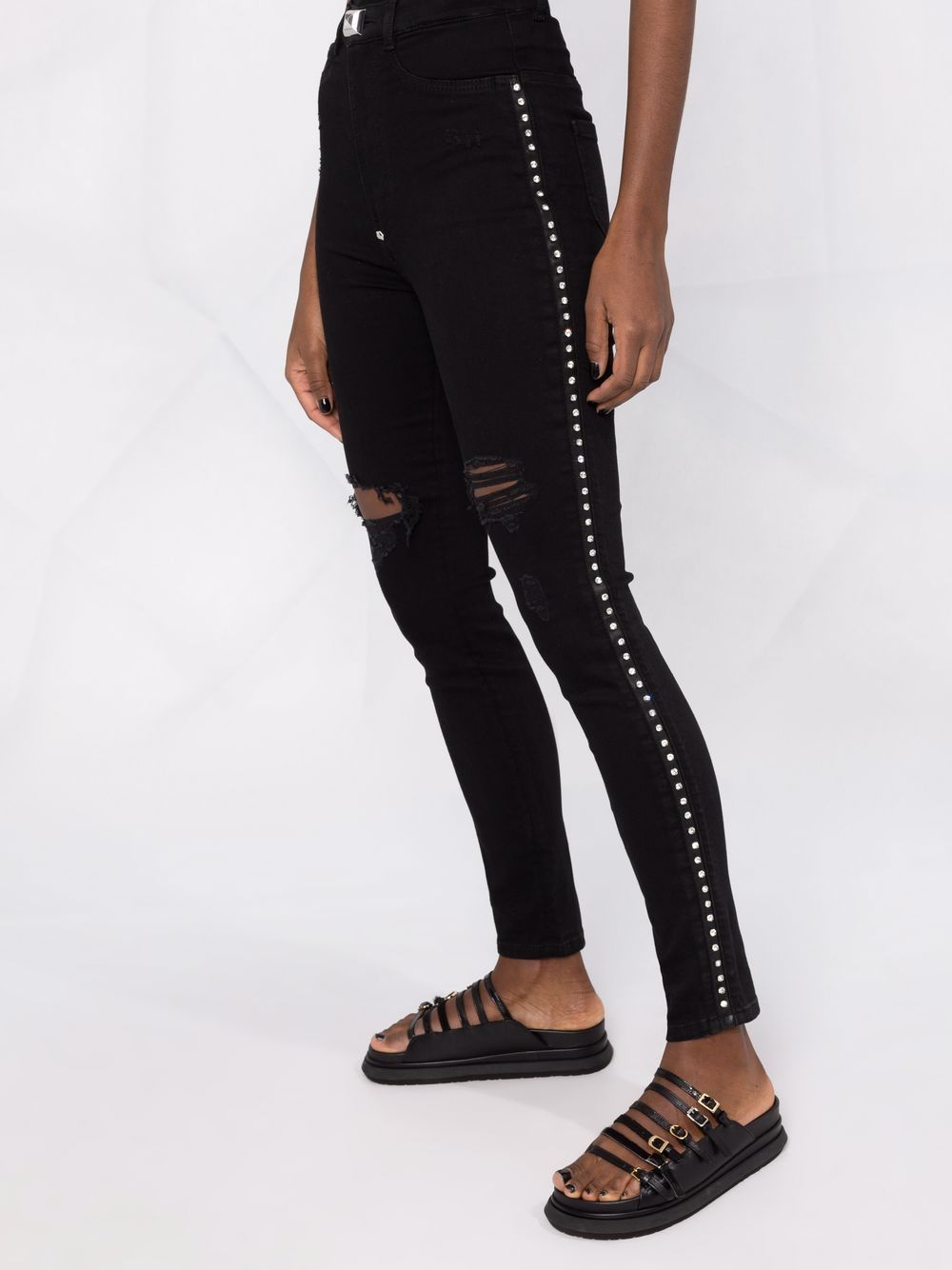 Philipp Plein high waist crystal-embellished jeggings Women