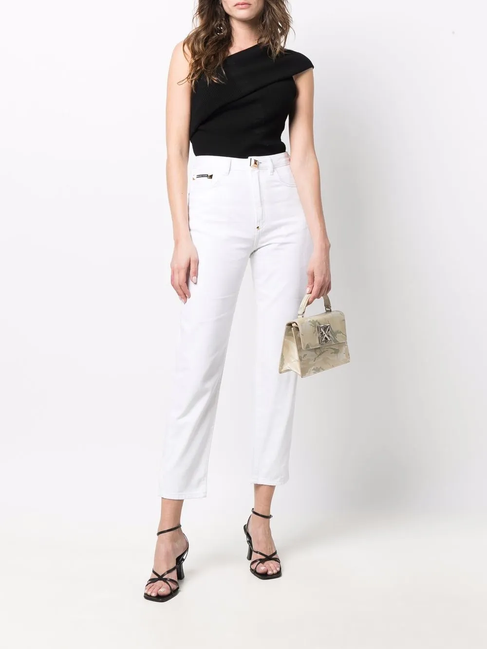  Philipp Plein Jeans Mit Boyfriend Schnitt   Weiß 
