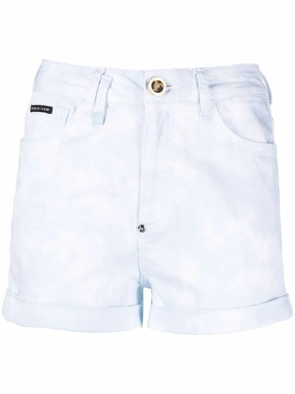 

Philipp Plein Hexagon midrise denim shorts - Blue