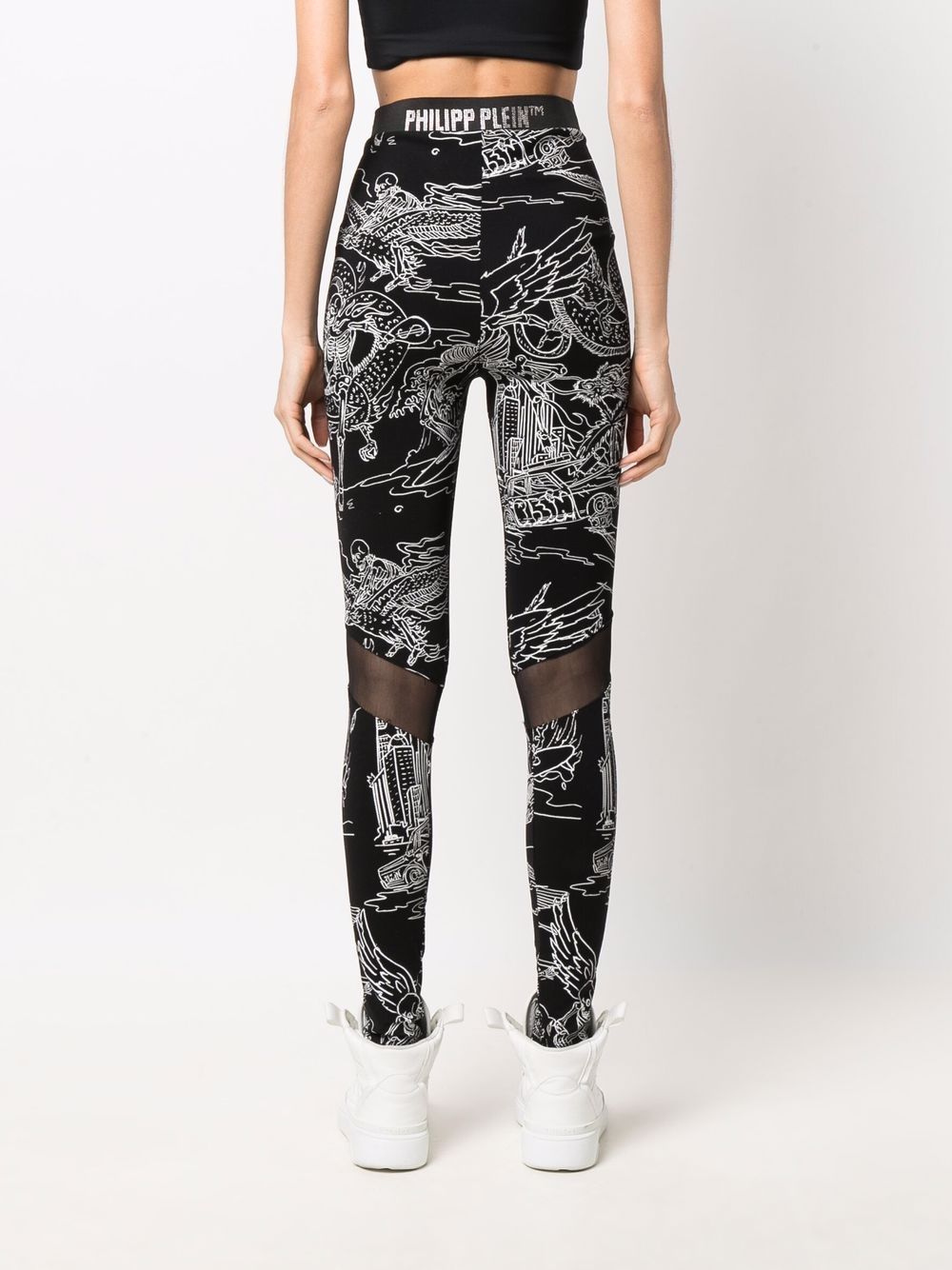 Philipp Plein high-waist tattoo-print leggings Women