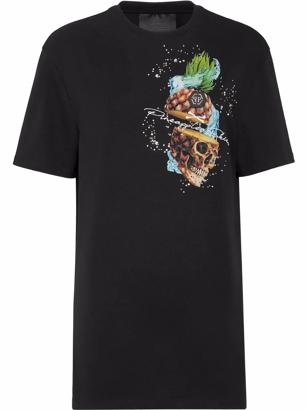 

Philipp Plein playera Pineapple Skies - Negro