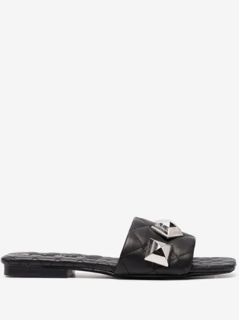 Philipp Plein flat studded matelassè sandals