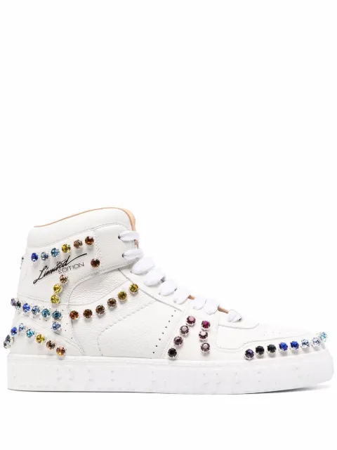 Philipp Plein crystal-embellished high-top sneakers