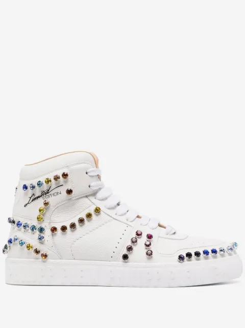 Philipp Plein crystal-embellished high-top sneakers
