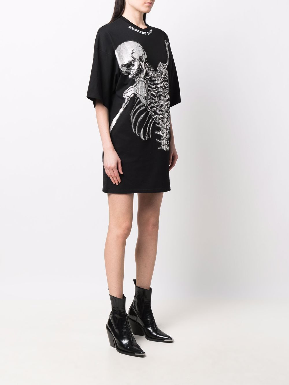 Philipp Plein Skeleton print T-shirt dress Women