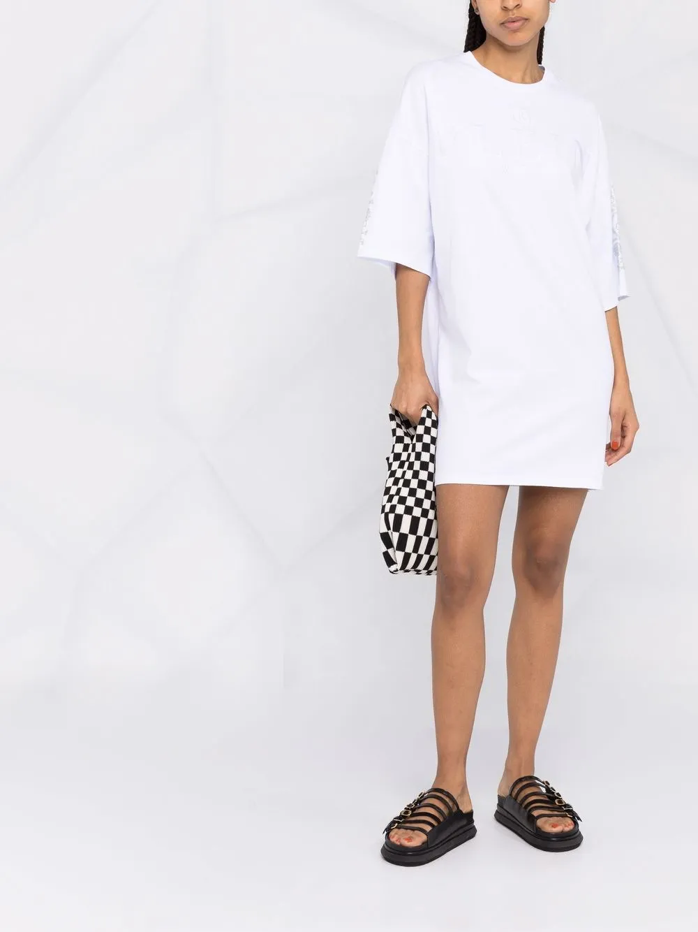 фото Philipp plein платье-футболка с кристаллами