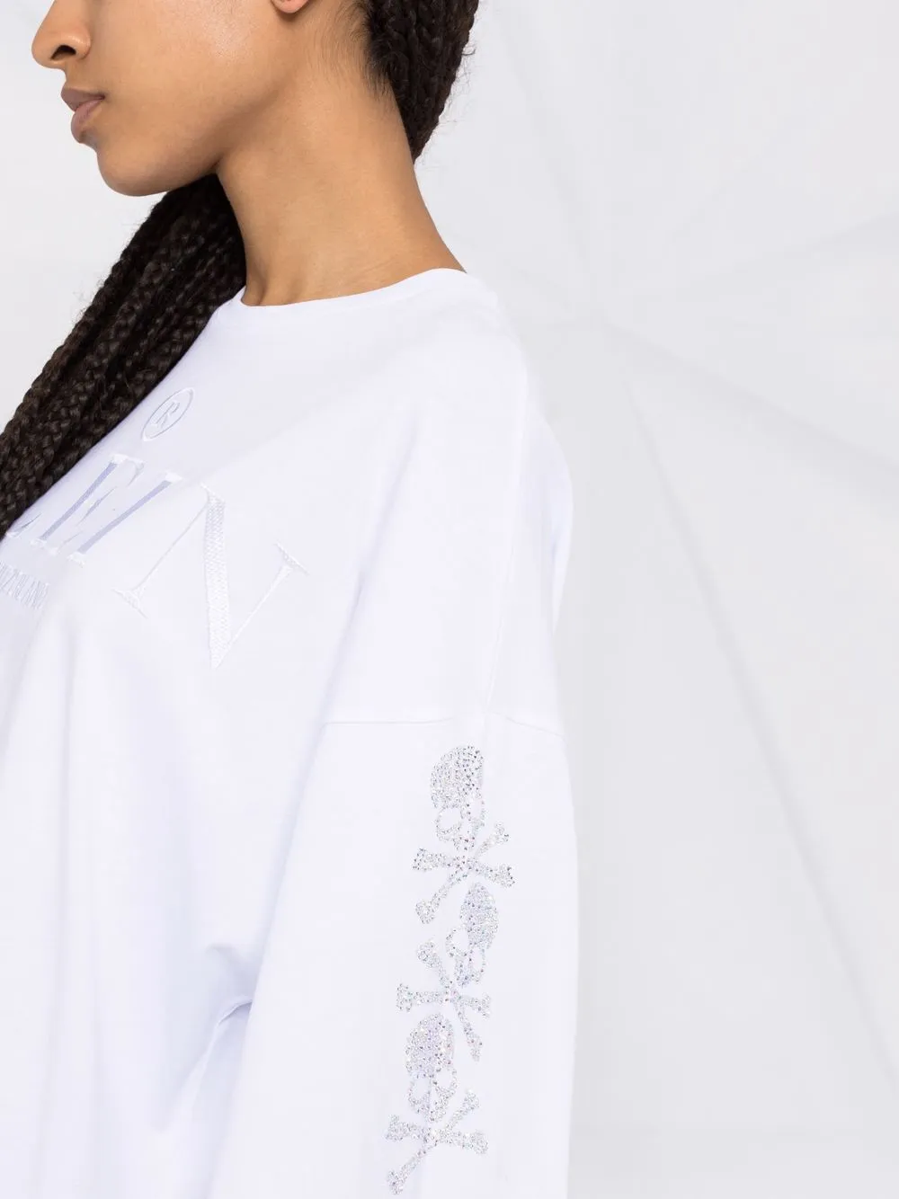 фото Philipp plein платье-футболка с кристаллами