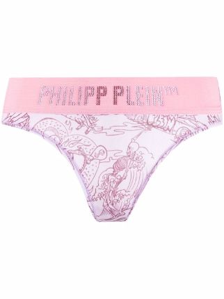 Philipp Plein logo-waistband Thong - Farfetch