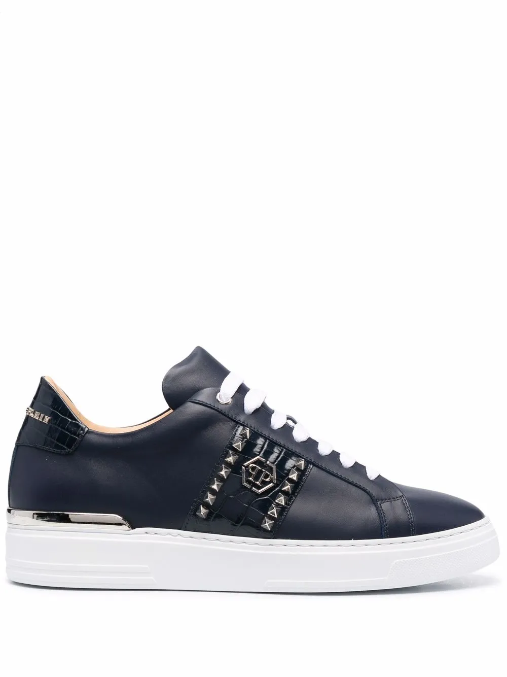 

Philipp Plein logo plaque trainers - Blue