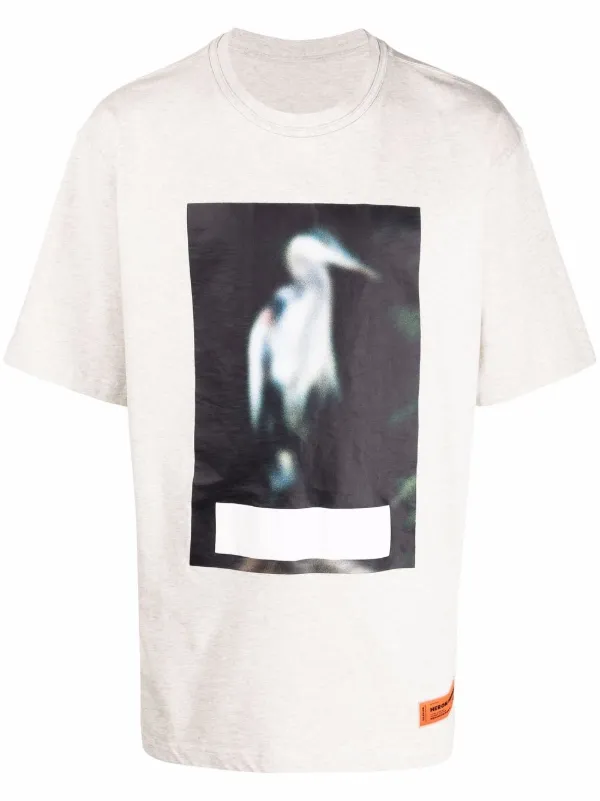 Shop Heron Preston Censored Heron graphic-print T-shirt with Shop Heron Preston Censored Heron graphic-print T-shirt with