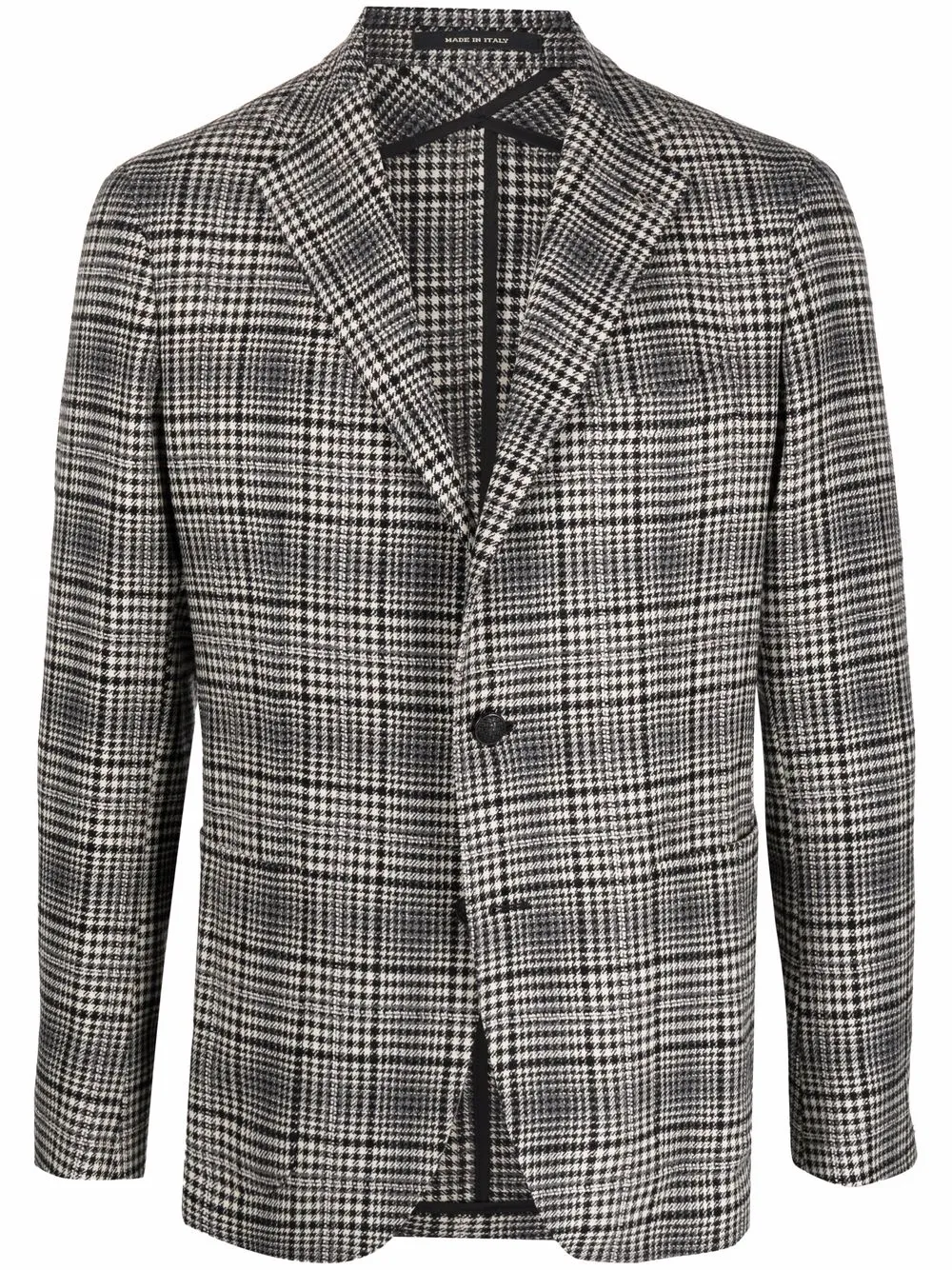 

Tagliatore blazer con estampado de cuadros - Negro