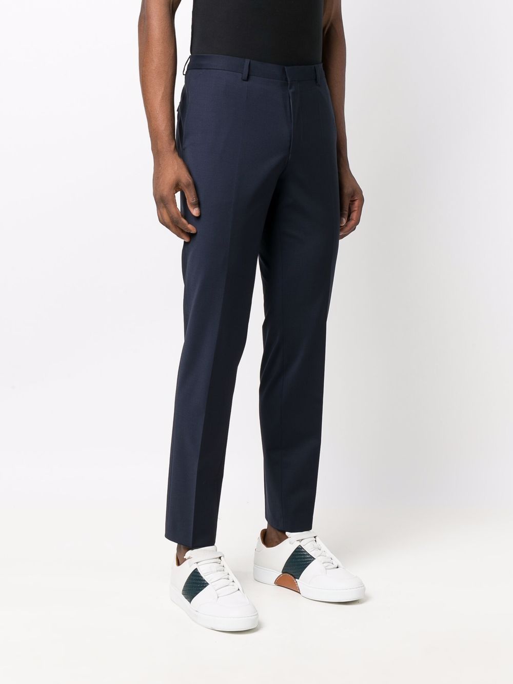 Shop Hugo Boss Straight-leg Suit Trousers In Blau