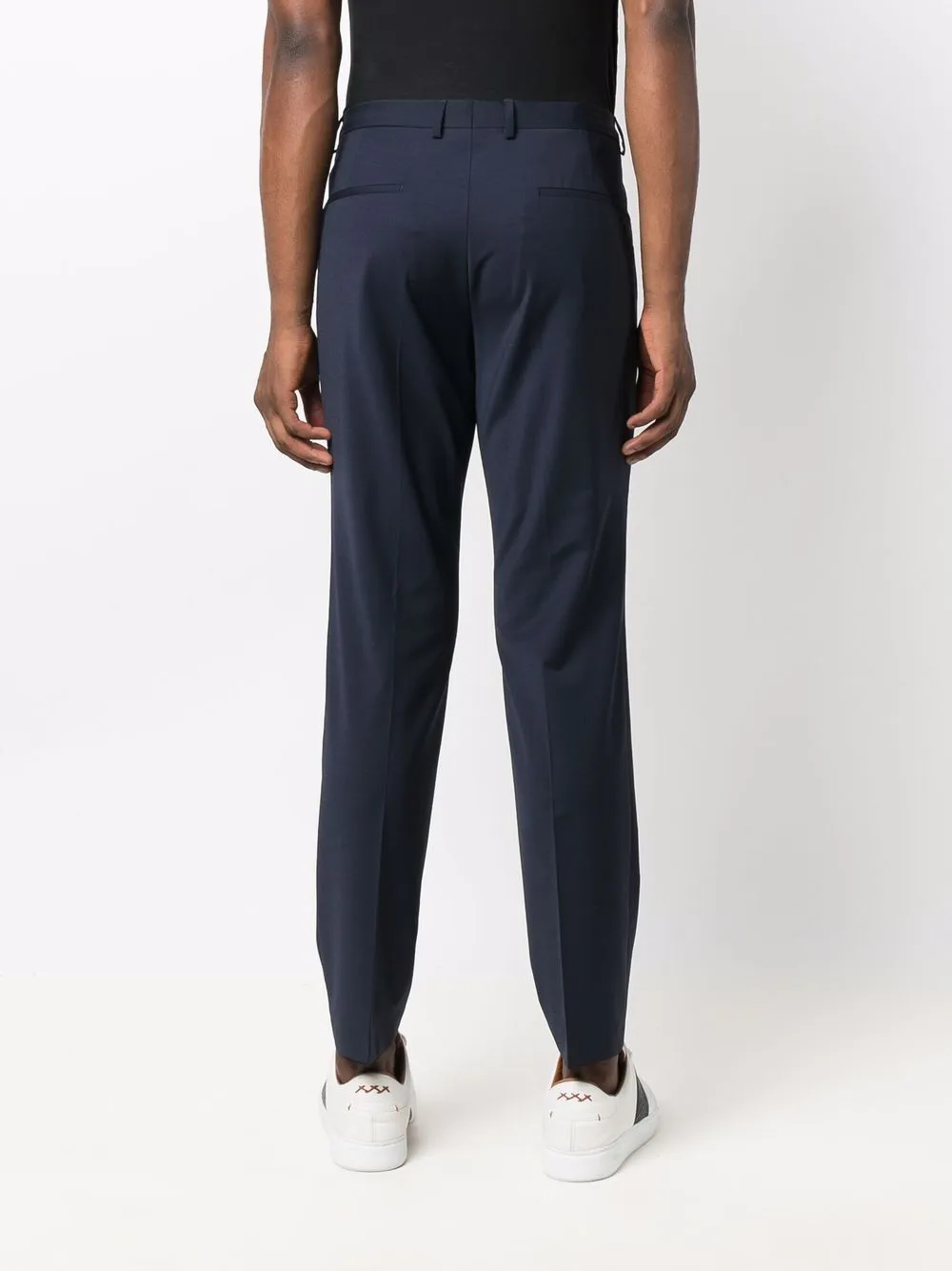 Shop Hugo Boss Straight-leg Suit Trousers In Blau