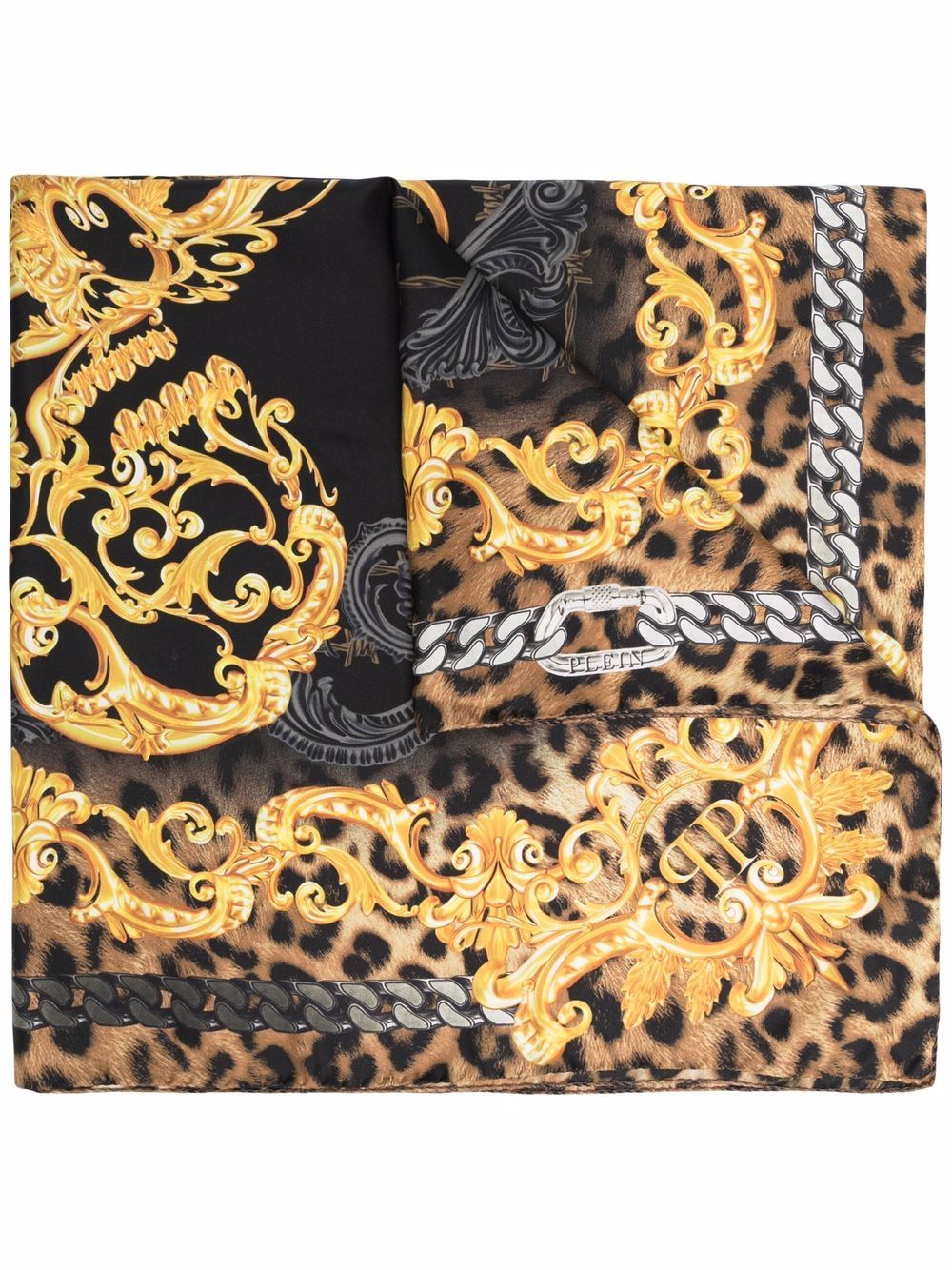 фото Philipp plein платок с леопардовым принтом и узором baroque
