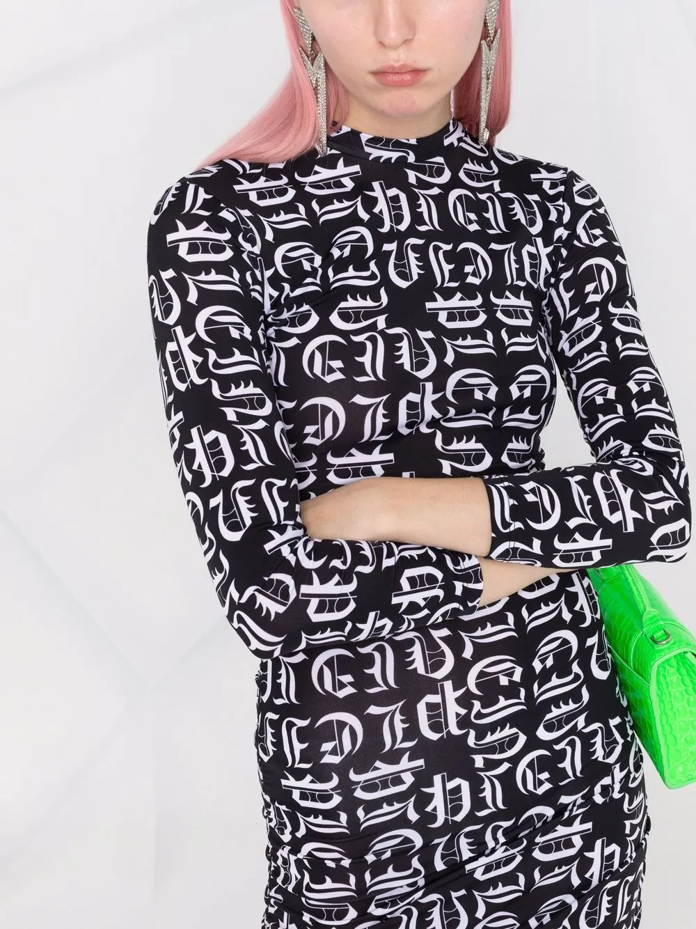 фото Philipp plein платье из джерси с логотипом