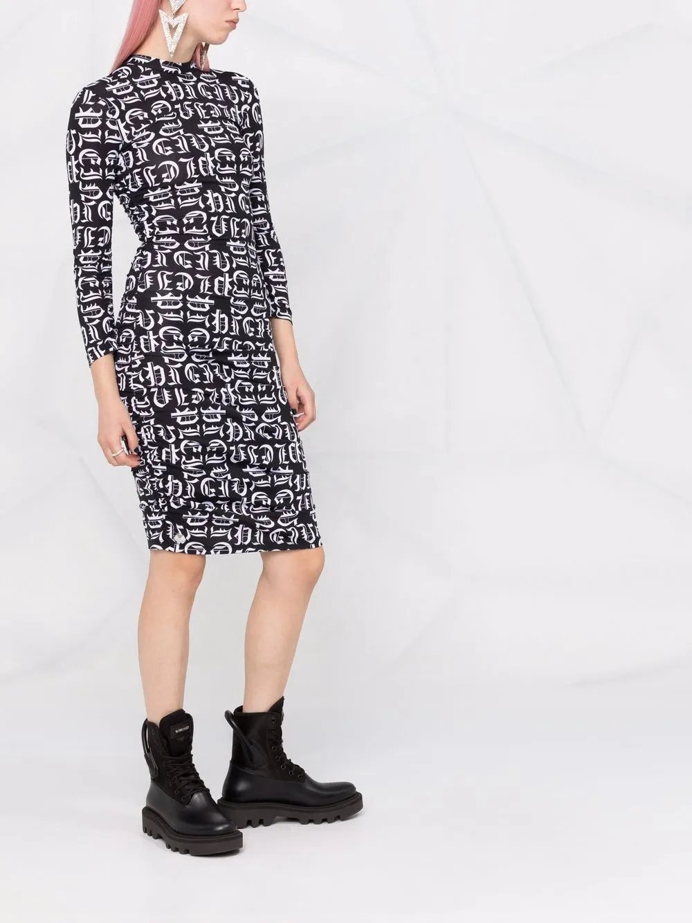 фото Philipp plein платье из джерси с логотипом
